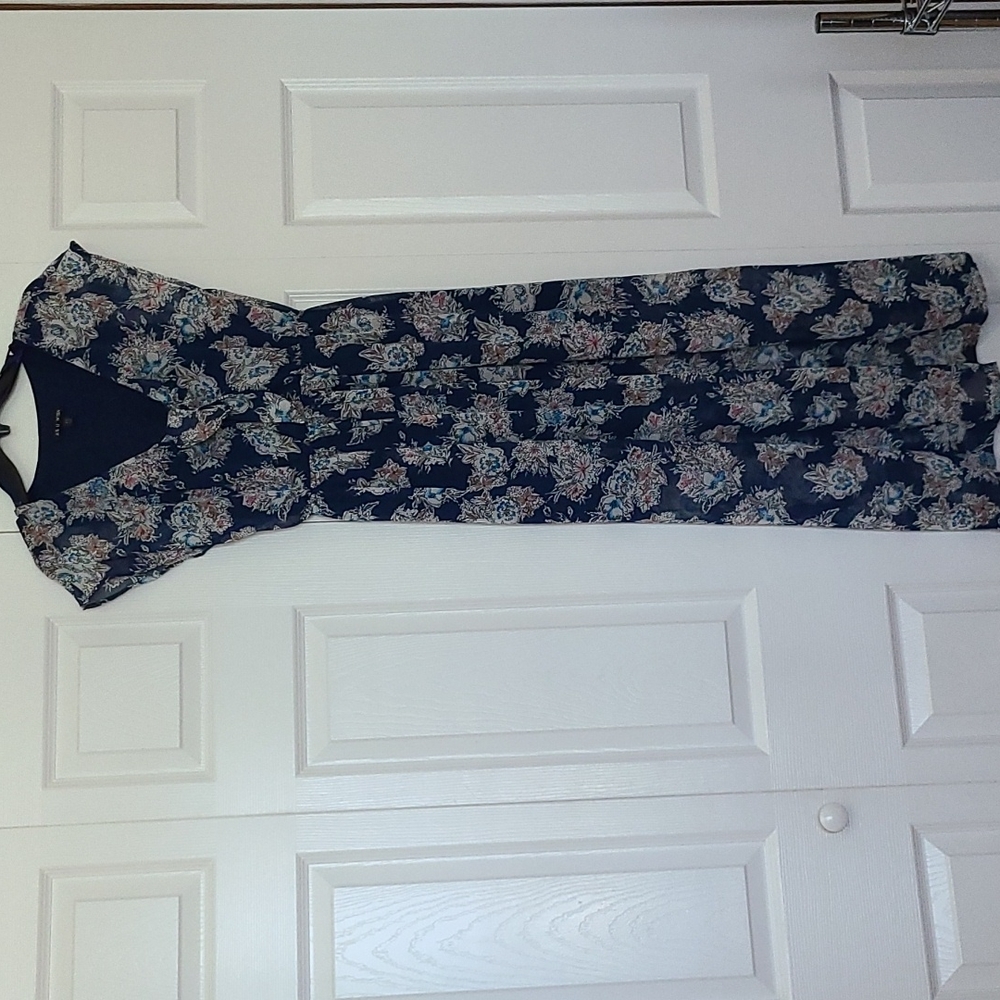 As U Wish long maxi blue floral dress